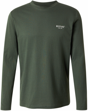 MUSTANG Tričko 'ASHEVILLE'  jedľová / šedobiela