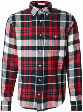 GANT Košeľa  námornícka modrá / rubínová / biela