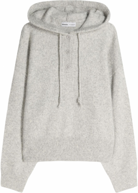 Bershka Sveter  sivá melírovaná