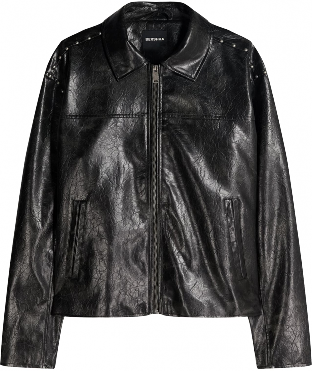 Bershka Prechodná bunda  čierna