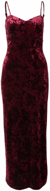 GUESS Večerné šaty  tmavočervená