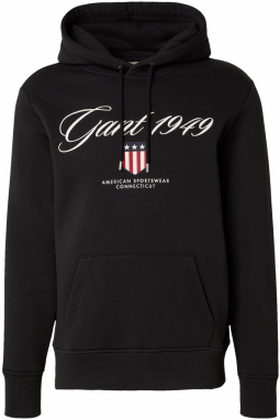 GANT Mikina  modrá / červená / čierna / biela