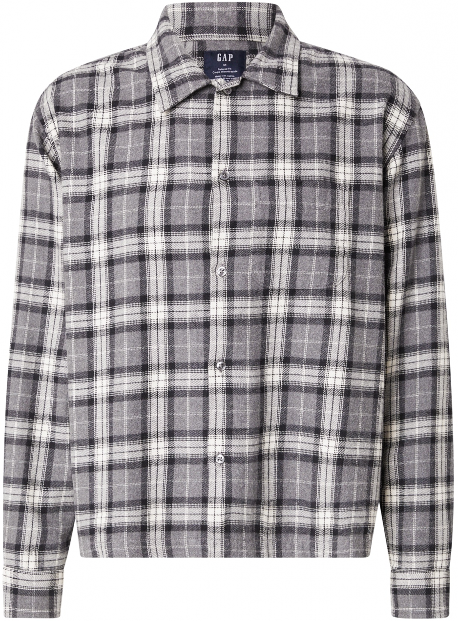 GAP Košeľa  sivá / antracitová / biela