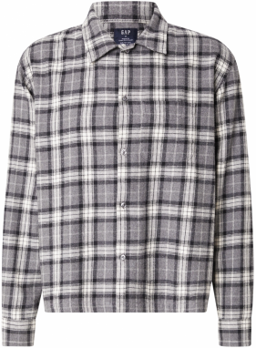 GAP Košeľa  sivá / antracitová / biela