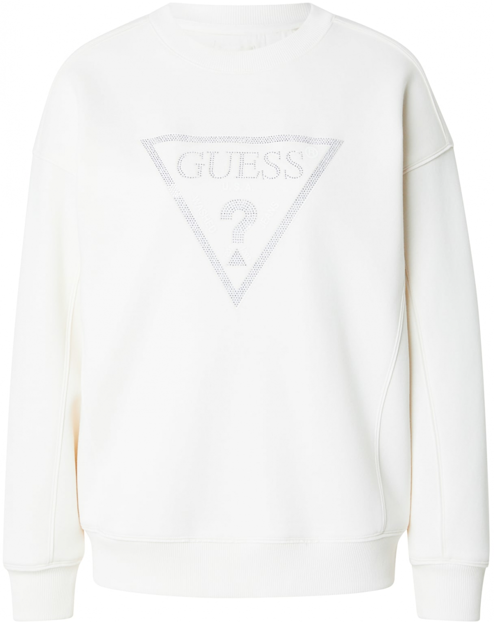 GUESS Mikina  krémová / strieborná