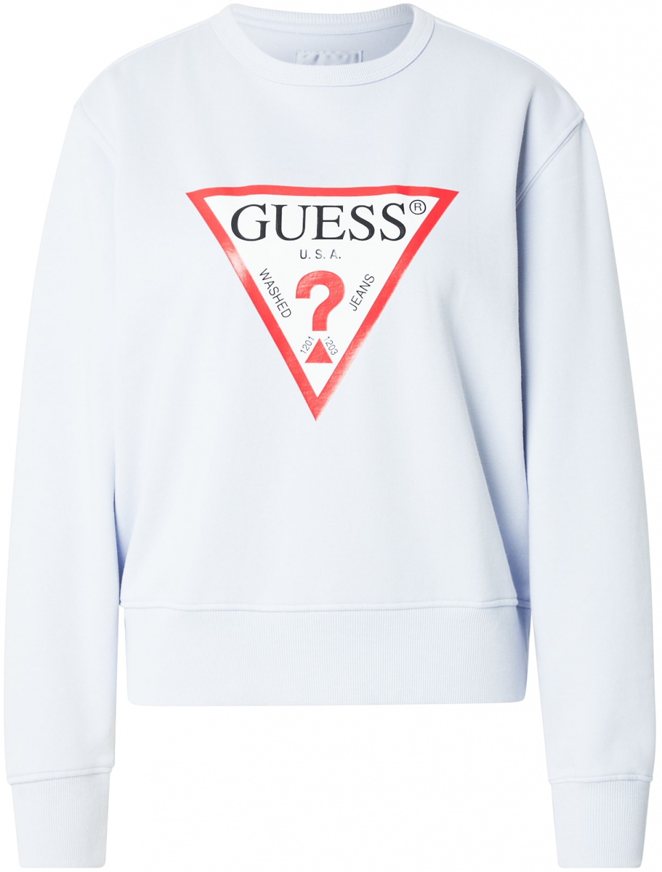 GUESS Mikina  svetlosivá / červená / čierna / biela