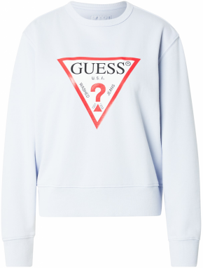 GUESS Mikina  svetlosivá / červená / čierna / biela