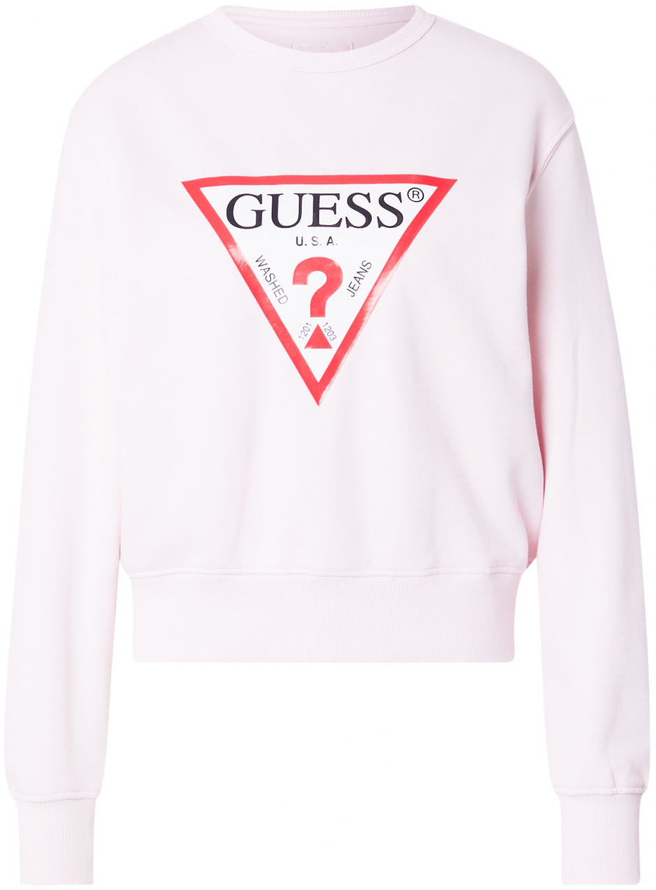 GUESS Mikina  ružová / jasne červená / čierna