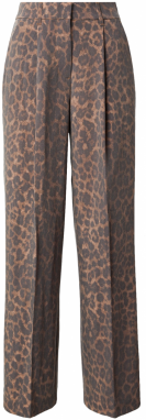 JJXX Plisované nohavice 'JXELLIS'  hnedá / čokoládová / kapučíno