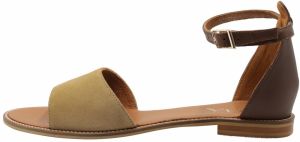 IZIA Remienkové sandále  tmavohnedá / horčicová