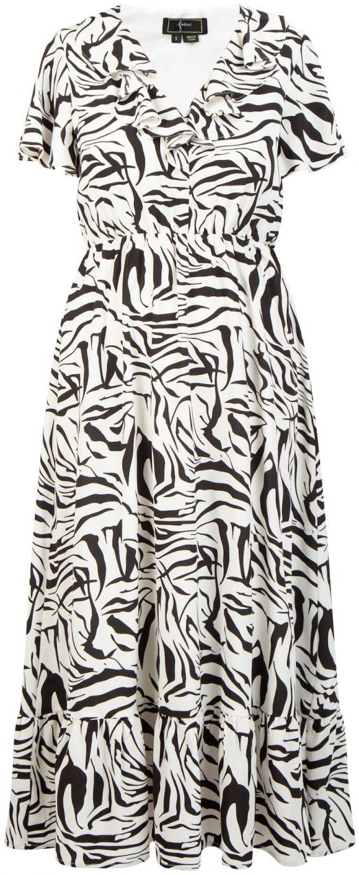 faina Šaty 'Caneva'  čierna / biela