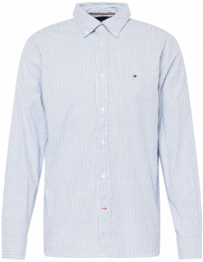 TOMMY HILFIGER Košeľa 'CORE 1985 FLEX'  tmavomodrá / šedobiela