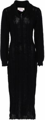 aleva Pletené šaty  čierna