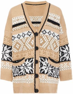 Jalene Kardigán  béžová / čierna / biela
