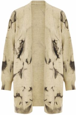 NAEMI Kardigán  béžová / sivá