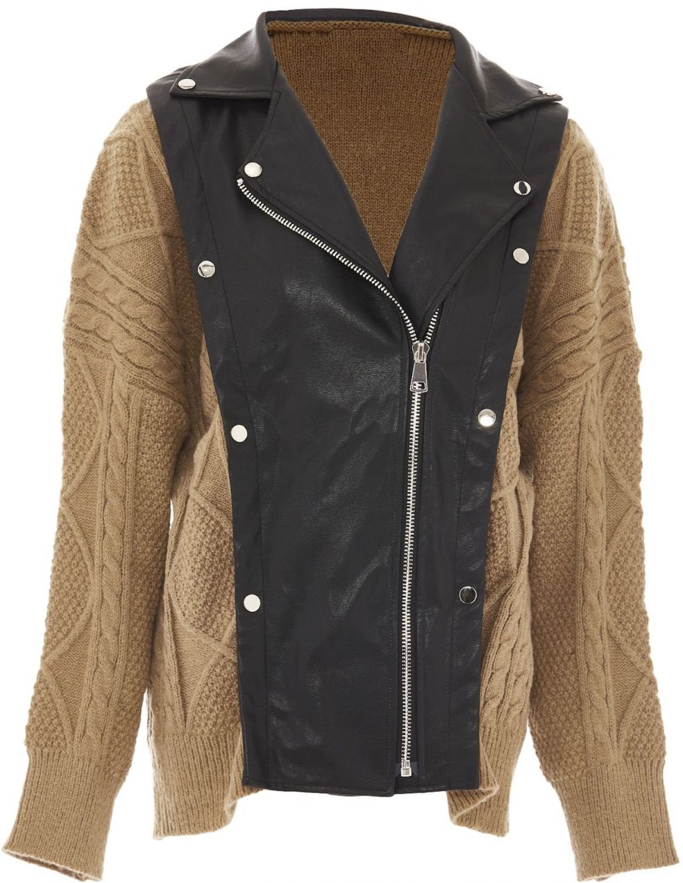 NAEMI Kardigán  svetlohnedá / čierna