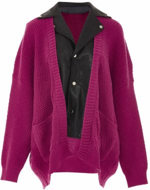 NAEMI Kardigán  purpurová / čierna