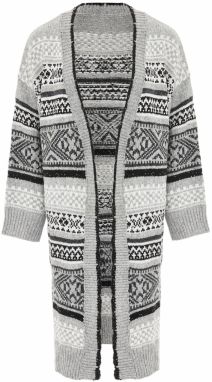 Jalene Kardigán  sivá / čierna / biela