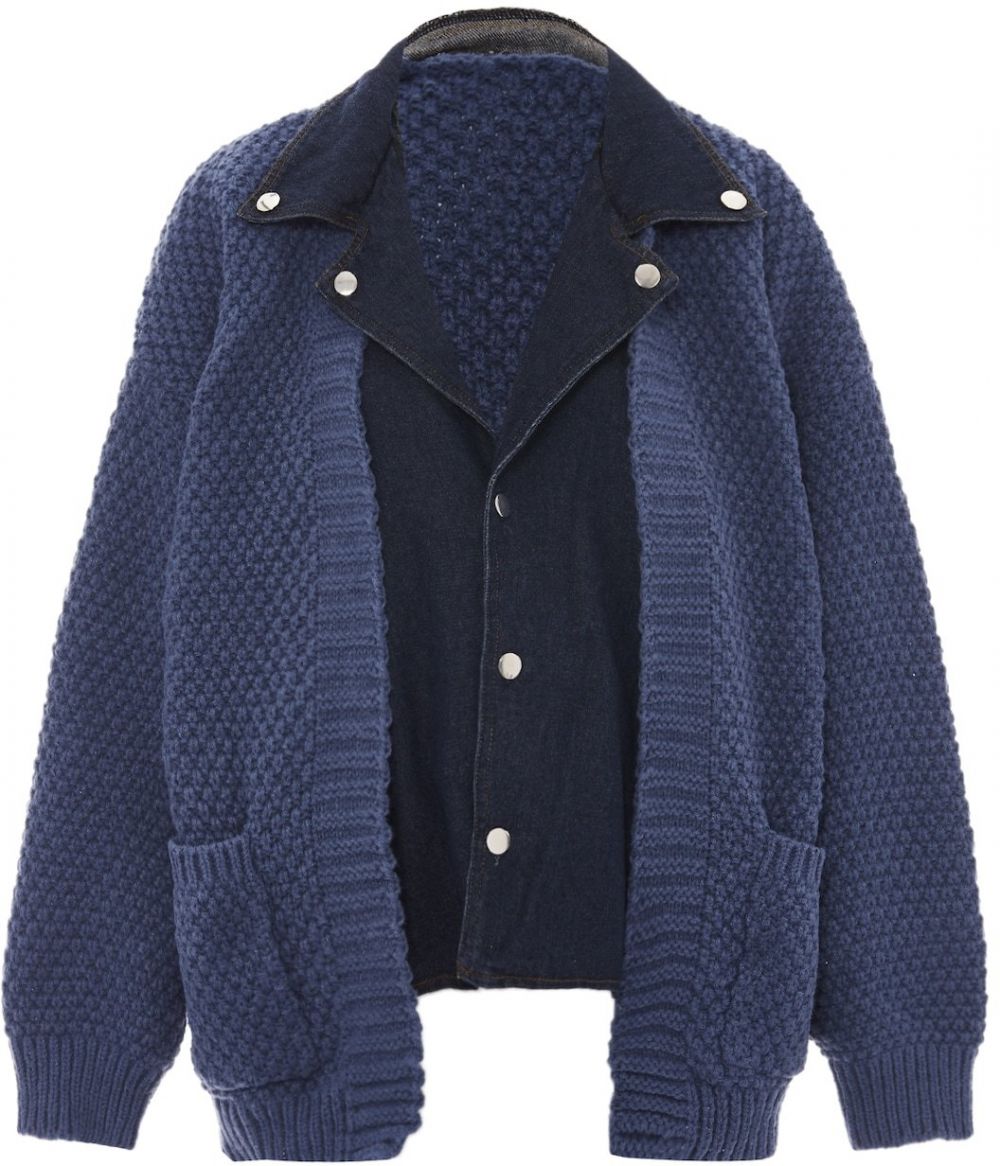 SANIKA Kardigán  modrá / modrá denim