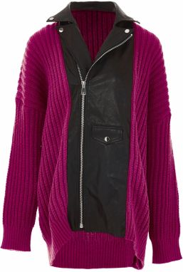 NAEMI Kardigán  farba lesného ovocia / čierna