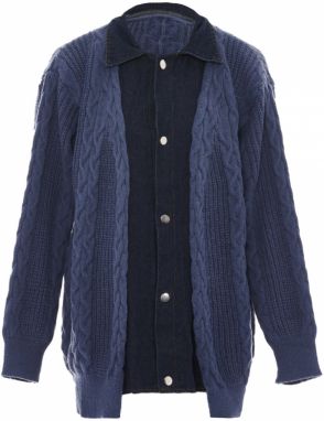 SANIKA Kardigán  modrá denim / tmavomodrá