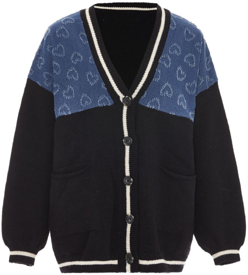 SANIKA Kardigán  modrá / opálová / čierna / biela