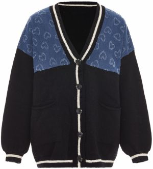 SANIKA Kardigán  modrá / opálová / čierna / biela