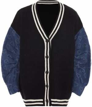 SANIKA Kardigán  modrá / čierna / biela