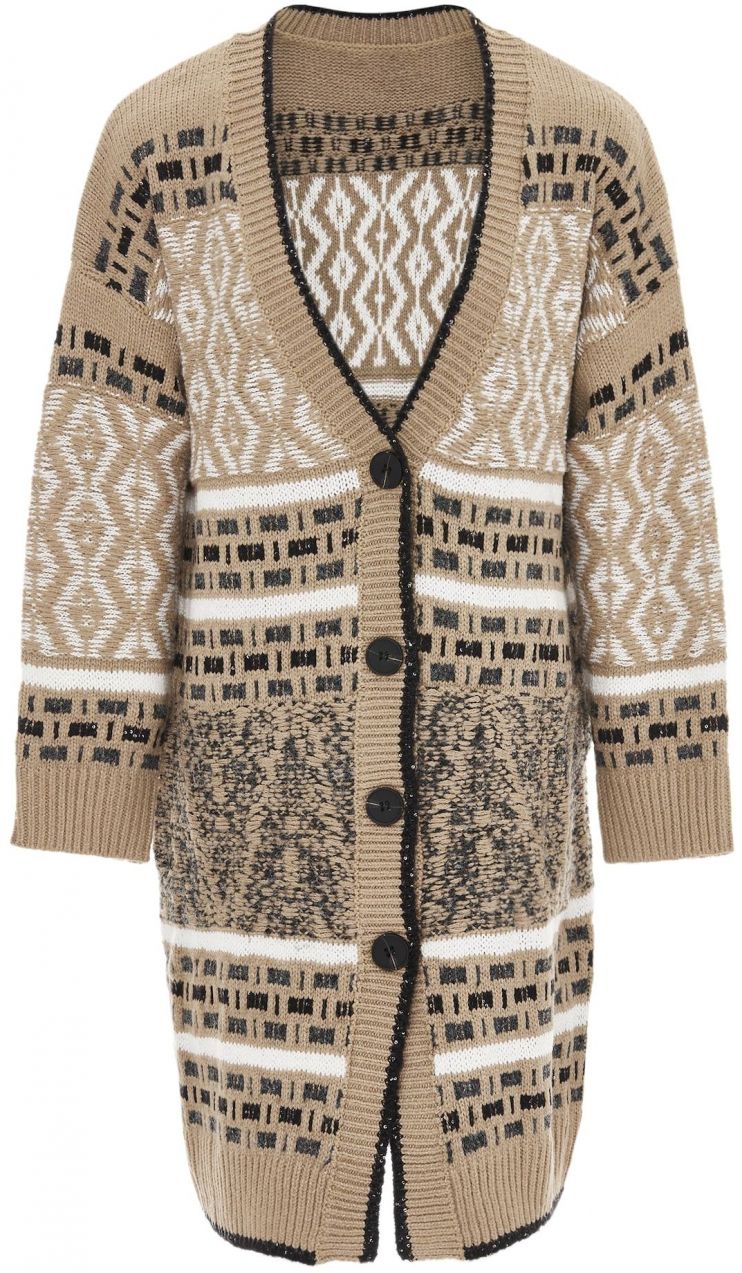 Jalene Kardigán  béžová / antracitová / čierna / biela