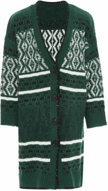 Jalene Kardigán  tmavozelená / čierna / biela