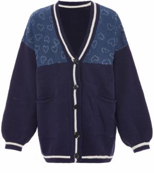 SANIKA Kardigán  modrá / opálová / tmavomodrá / biela