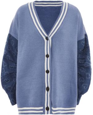 SANIKA Kardigán  dymovo modrá / tmavomodrá / biela