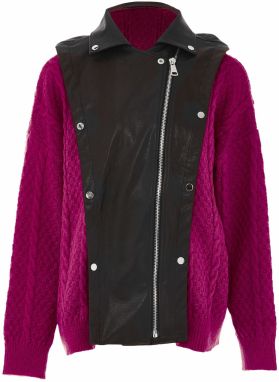 NAEMI Kardigán  farba lesného ovocia / čierna