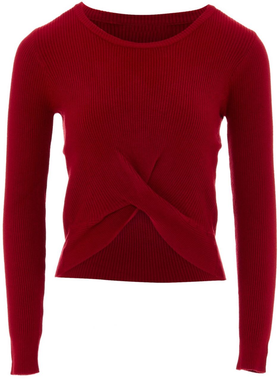 NALLY Sveter  vínovo červená