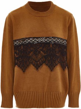 caissa Sveter  hnedá / čierna / strieborná