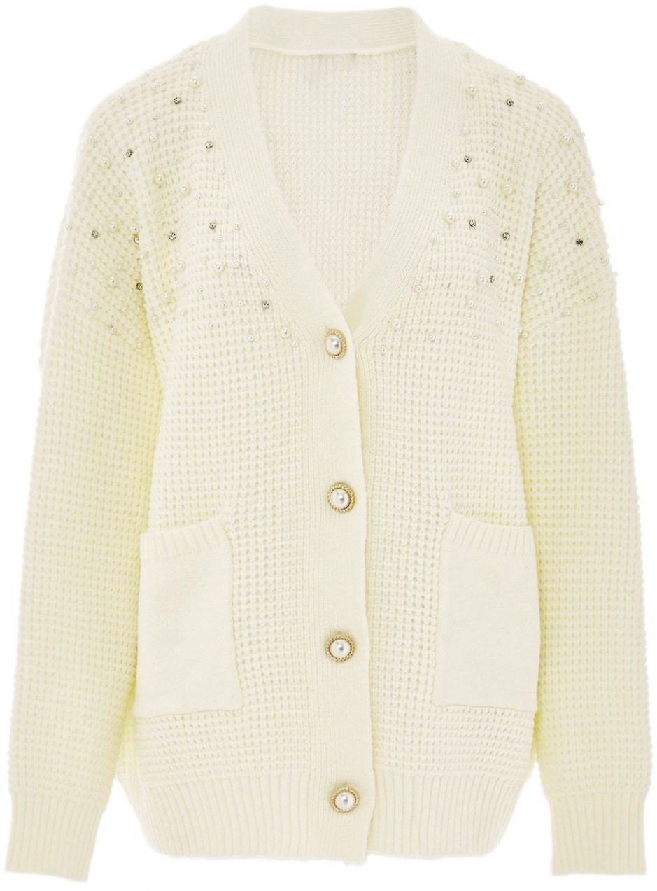 caissa Kardigán  zlatá / priehľadná / perlovo biela / biela ako vlna