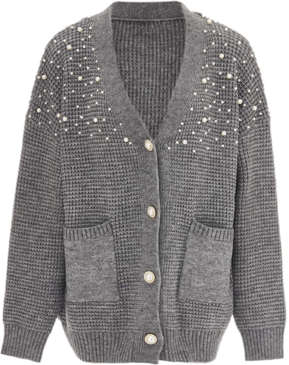 caissa Kardigán  kamenná / strieborná / perlovo biela