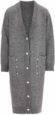 caissa Kardigán  sivá / perlovo biela