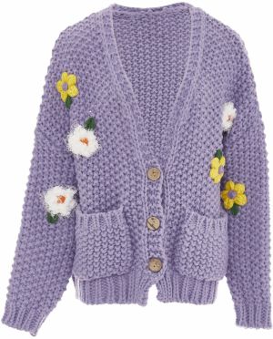 ebeeza Kardigán  žltá / levanduľová / biela