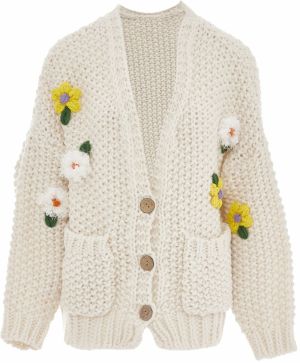 ebeeza Kardigán  žltá / tmavozelená / svetlofialová / biela ako vlna