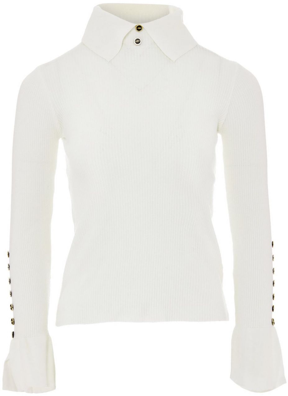 caissa Sveter  zlatá / biela ako vlna