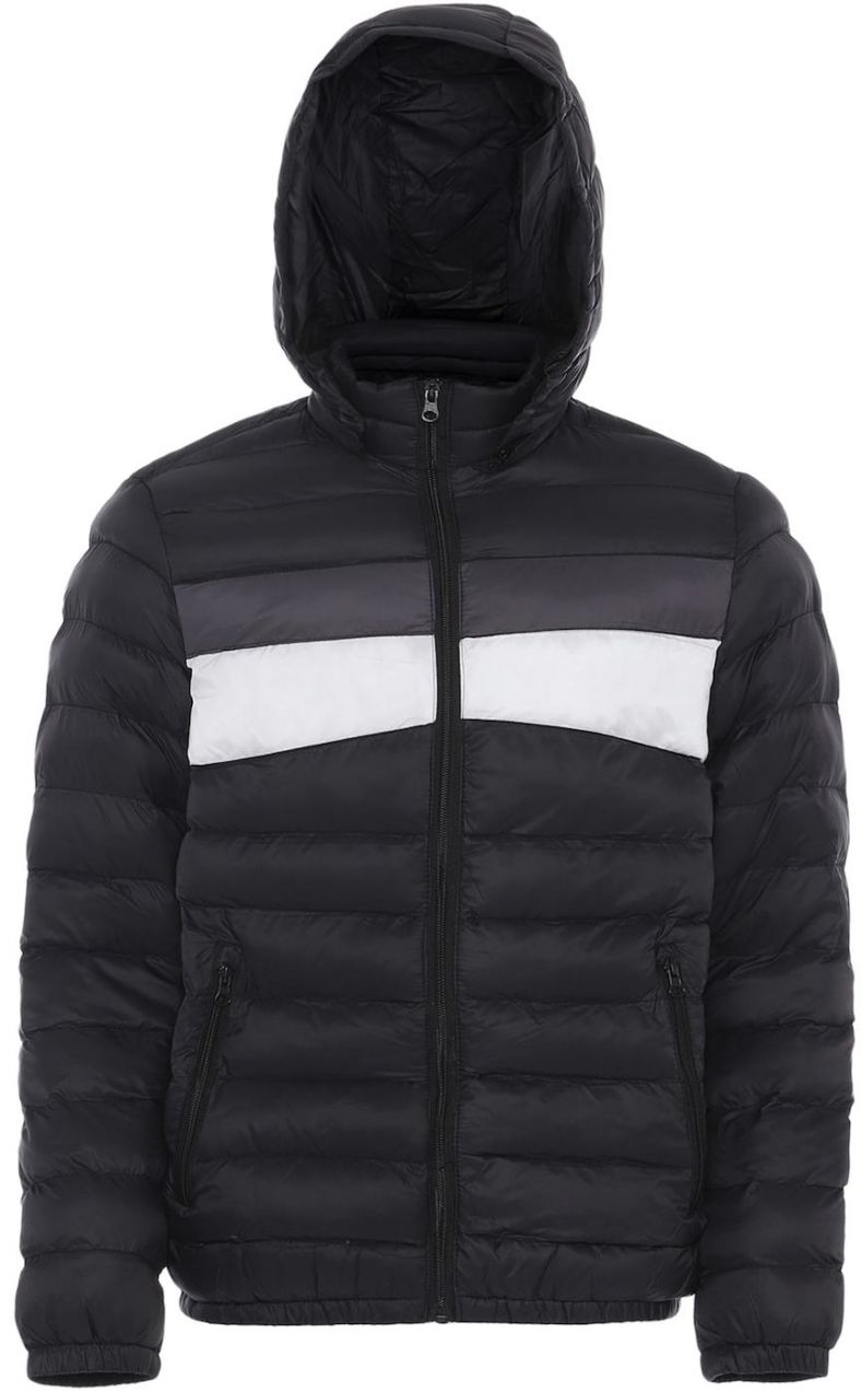 KIANNA Zimná bunda  tmavosivá / čierna / biela