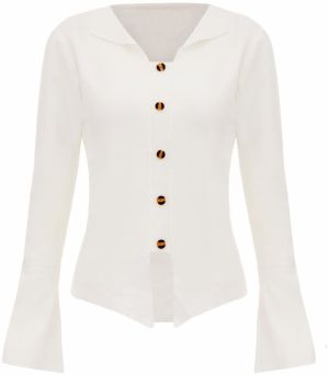 SANIKA Sveter  hnedá / pueblo / biela ako vlna