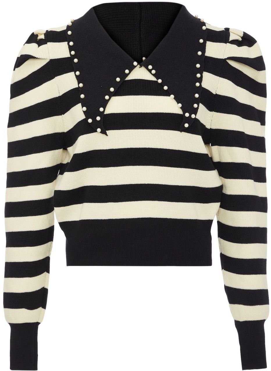 nolie Sveter  čierna / biela ako vlna