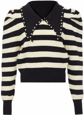 nolie Sveter  čierna / biela ako vlna