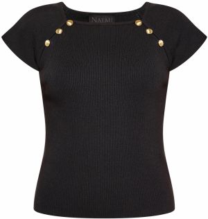 NAEMI Tričko  zlatá / čierna