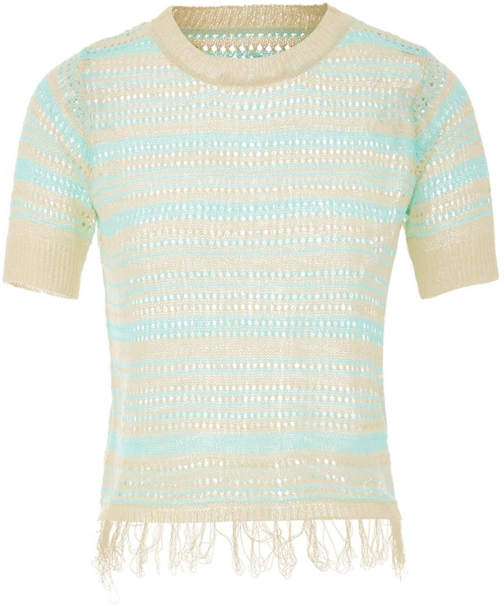 MAHISHA Sveter  béžová / tyrkysová