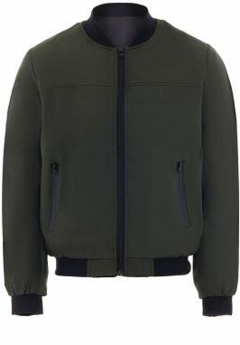 BRAELYN Prechodná bunda  tmavozelená / čierna