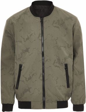 hoona Prechodná bunda  olivová / čierna