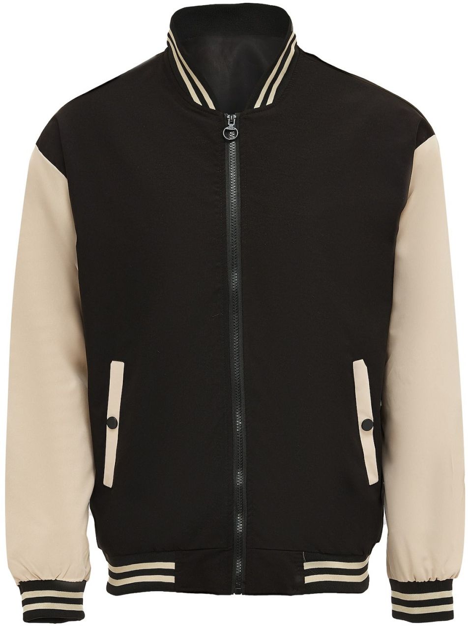 COSIMON Prechodná bunda  čierna / biela ako vlna